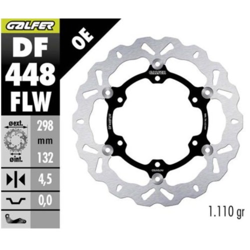 kit freno oversize galfer kg4743fs yamaha t max 500 2008 wave 320 mm delantero trasero