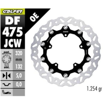 kit freno delantero oversize galfer kg4982fs yamaha t max 530 560 wave 320 mm 2