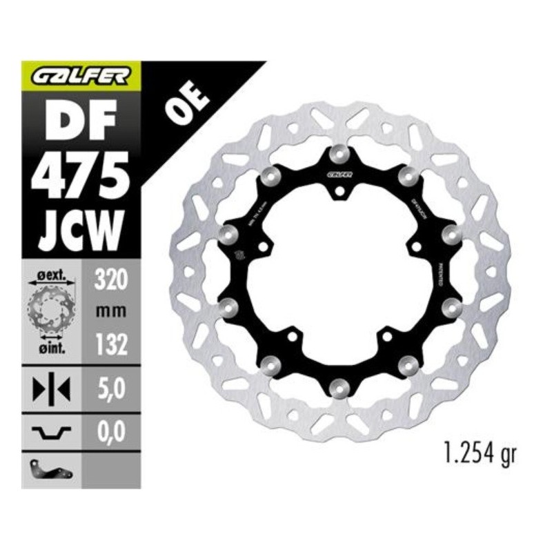 kit freno delantero oversize galfer kg4982fs yamaha t max 530 560 wave 320 mm