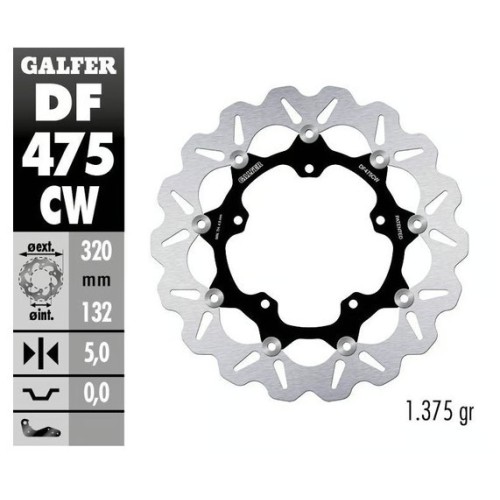 kit freno galfer kg4983fs yamaha t max 530 560 wave 320 mm delantero trasero