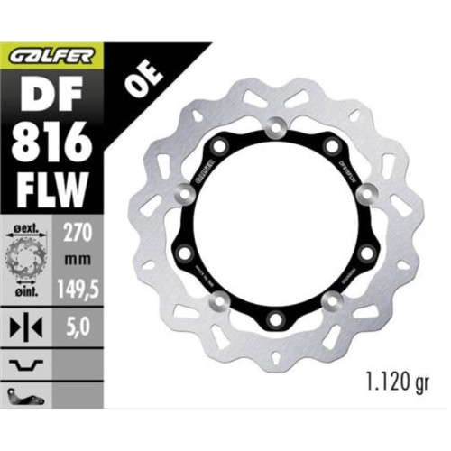 kit freno delantero trasero galfer kg8163f bmw c 600 sport c 650 discos wave