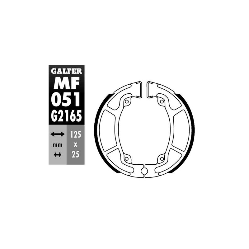 zapatas de freno galfer mf051g2165