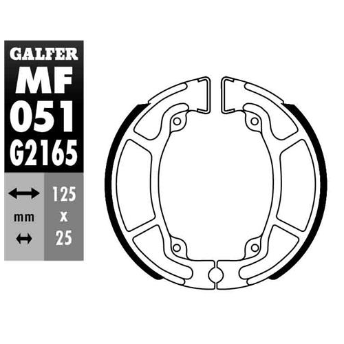 zapatas de freno galfer mf051g2165