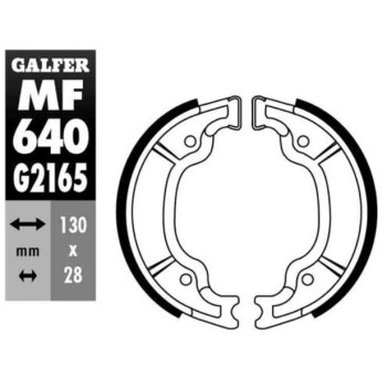 zapatas de freno moto galfer mf640g2165 130x28 mm yamaha tambor