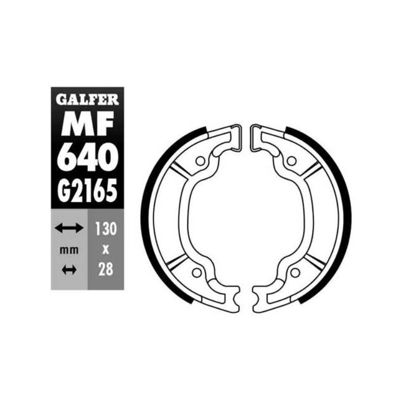zapatas de freno moto galfer mf640g2165 130x28 mm yamaha tambor
