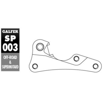 soporte de pinza galfer para disco 260mm honda sp003