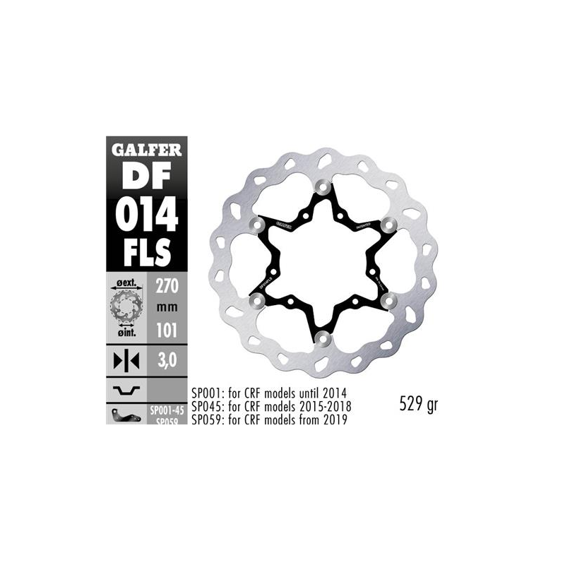 disco freno moto galfer wave flotante 270x3mm df01