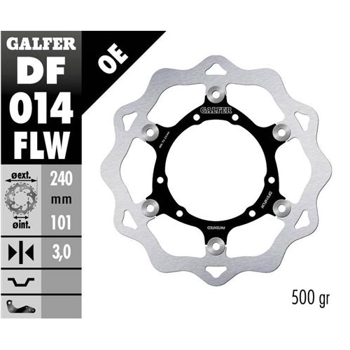 disco freno moto galfer wave flotante 240x3mm df01