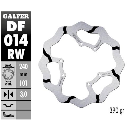 disco freno moto galder wave fijo 270x3mm df014rw