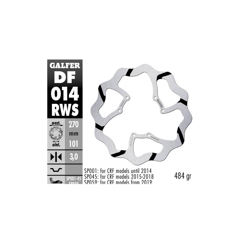 disco freno moto galder wave fijo 270x3mm df014rws