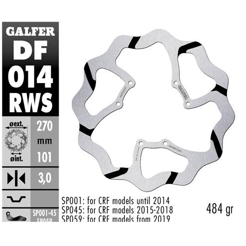 disco freno moto galder wave fijo 270x3mm df014rws