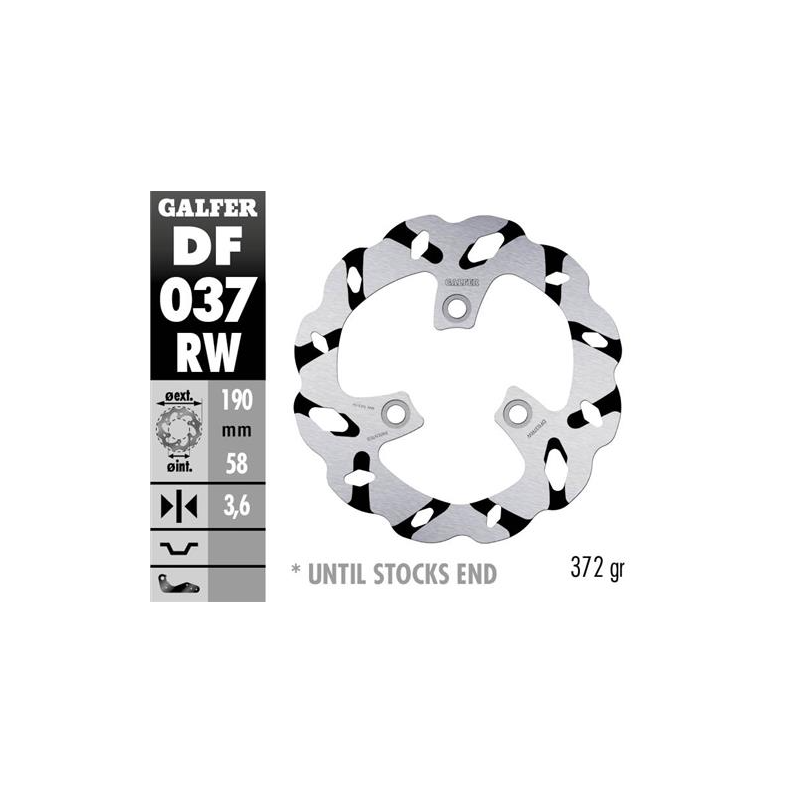 disco freno moto galfer wave fijo 190x3 6mm df037r