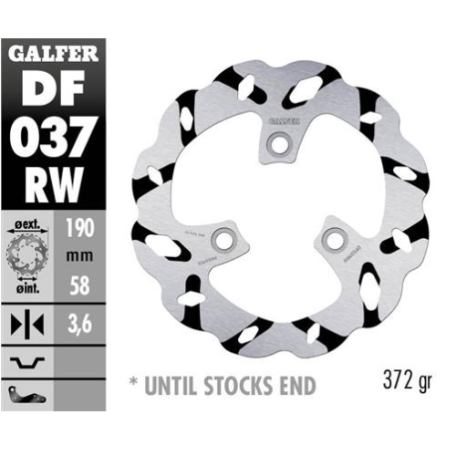 disco freno moto galfer wave fijo 190x3 6mm df037r