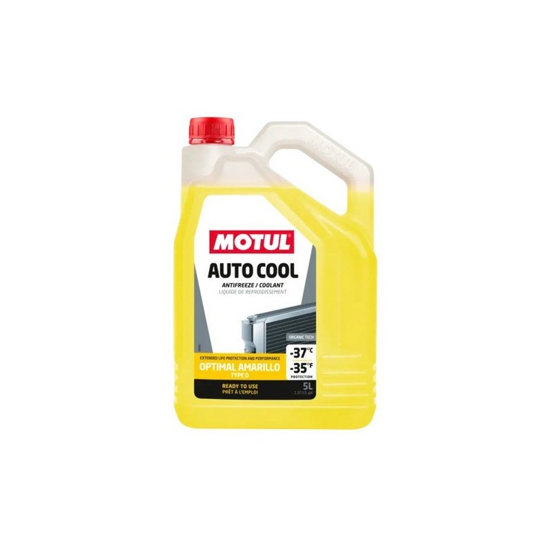 liquido refrigerante motul auto cool optimal 35oc amarillo 5l 112657