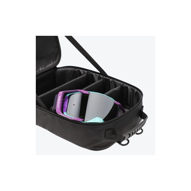 bolsa para gafas acerbis 0027572 090 negra para 4 mascaras off road