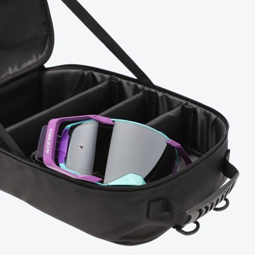 bolsa para gafas acerbis 0027572 090 negra para 4 mascaras off road