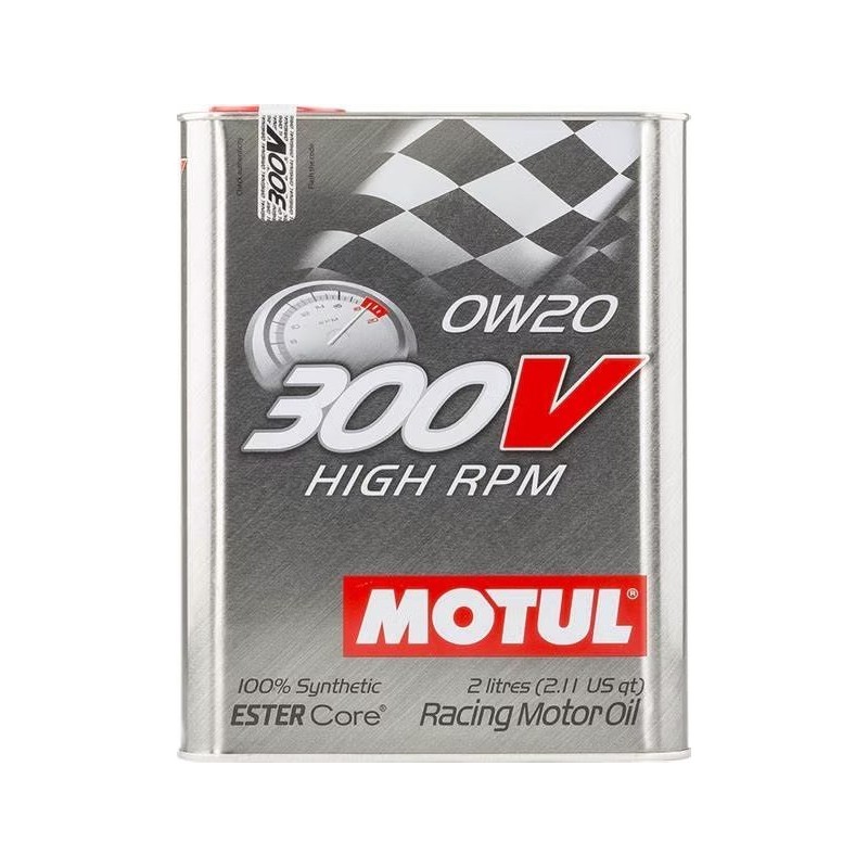 aceite de motor competicion motul 300v high rpm 0w20 104239 sintetico 2l