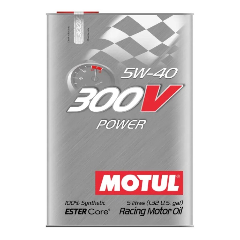 aceite de motor motul 300v power 5w40 104242 sintetico competicion 2l