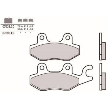 pastillas de freno moto brembo sinterizadas 07033xs