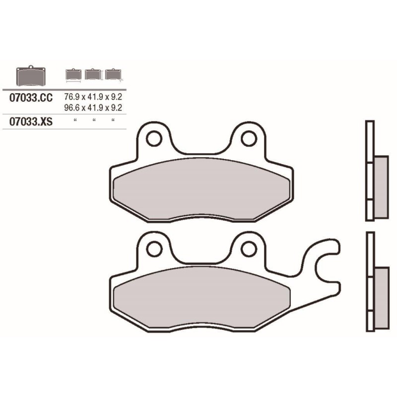 pastillas de freno moto brembo sinterizadas 07033xs
