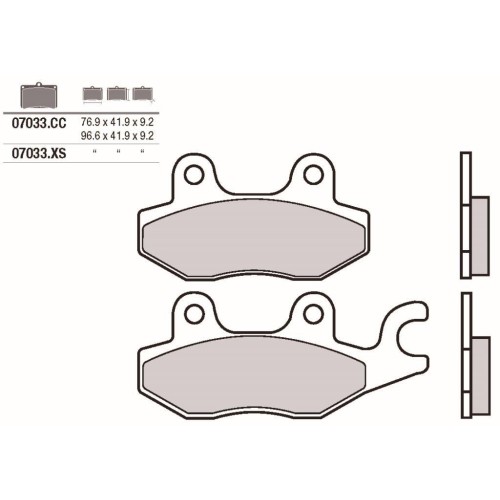 pastillas de freno moto brembo sinterizadas 07033xs