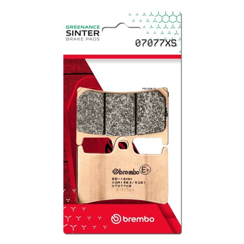 pastillas de freno moto brembo sinterizadas 07077xs