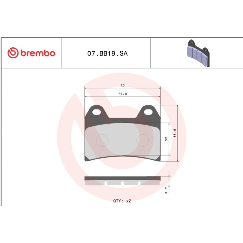 pastillas de freno moto brembo sinterizadas 07bb19sa