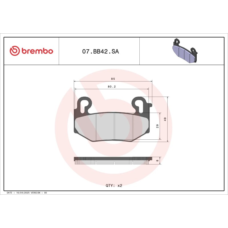 pastillas de freno moto brembo sinterizadas 07bb24sa