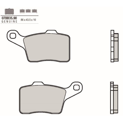 pastillas de freno brembo 07bb3590 sinterizadas para lynx y ski doo delanteras