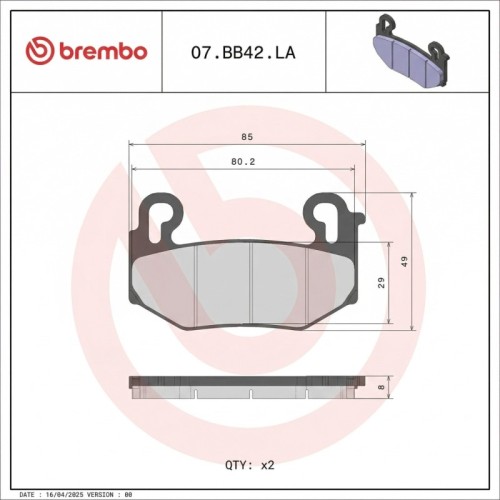 pastillas de freno delanteras brembo 07bb42la sinterizadas para bmw r 1300 gs
