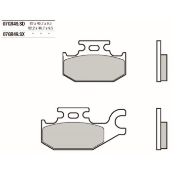 pastillas de freno moto brembo sinterizadas 07gr49sd