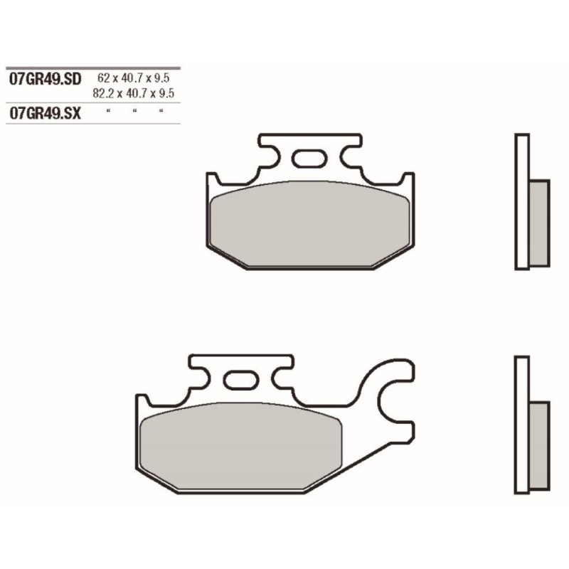 pastillas de freno moto brembo sinterizadas 07gr49sx