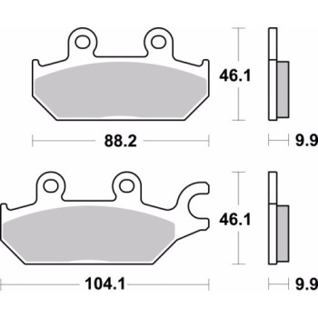 pastillas de freno moto brembo sinterizadas 07gr97sd 2