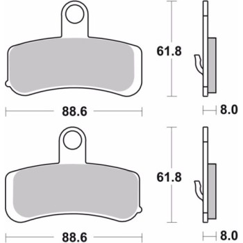 pastillas de freno moto brembo sinterizadas 07hd15sa 2