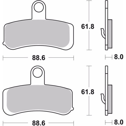 pastillas de freno moto brembo sinterizadas 07hd15sa