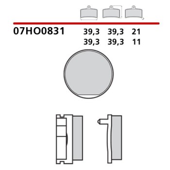 pastillas de freno moto brembo genuinas 07ho0831