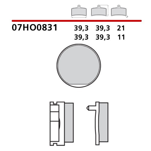 pastillas de freno moto brembo genuinas 07ho0831
