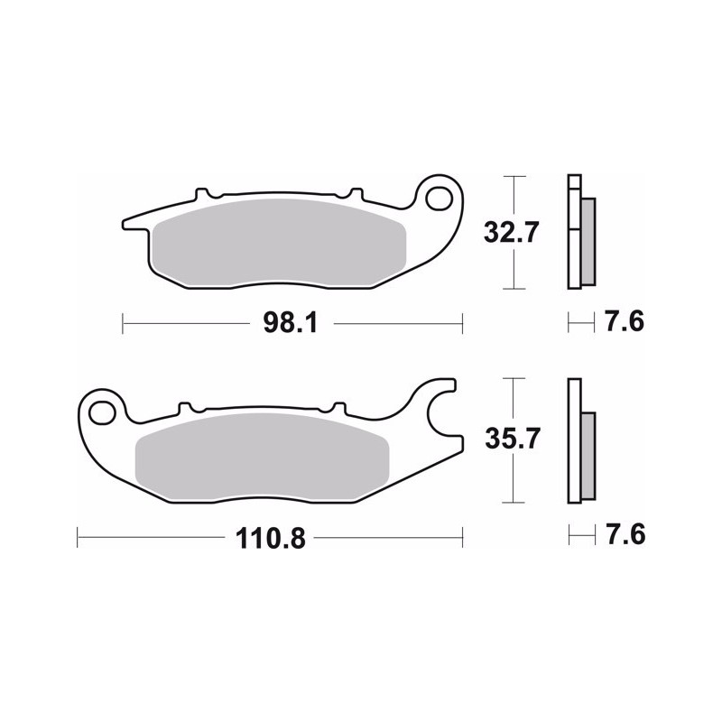 pastillas de freno moto brembo genuinas 07ho5606