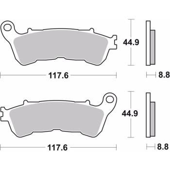 pastillas de freno moto brembo sinterizadas 07ho57sa 2