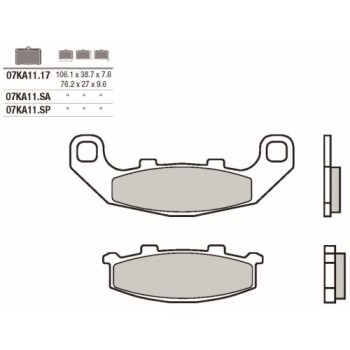 pastillas de freno moto brembo genuinas 07ka1117