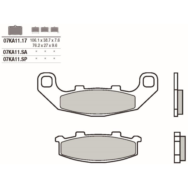 pastillas de freno moto brembo genuinas 07ka1117