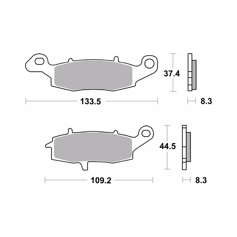 pastillas de freno moto brembo sinterizadas 07ka18sp traseras