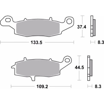 pastillas de freno moto brembo genuinas 07ka1907 delantero izquierda 2