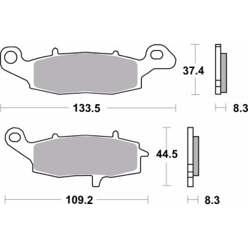 pastillas de freno moto brembo genuinas 07ka19la delantero izquierda 2