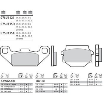 pastillas de freno moto brembo genuinas 07su1132