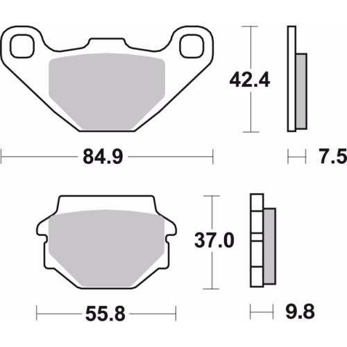 pastillas de freno moto brembo organicas 07ya54cc