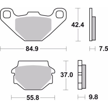 pastillas de freno moto brembo sinterizadas 07ya54sx 2