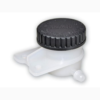 deposito de liquido de frenos brembo 30 cm montaje horizontal salida recta blanco