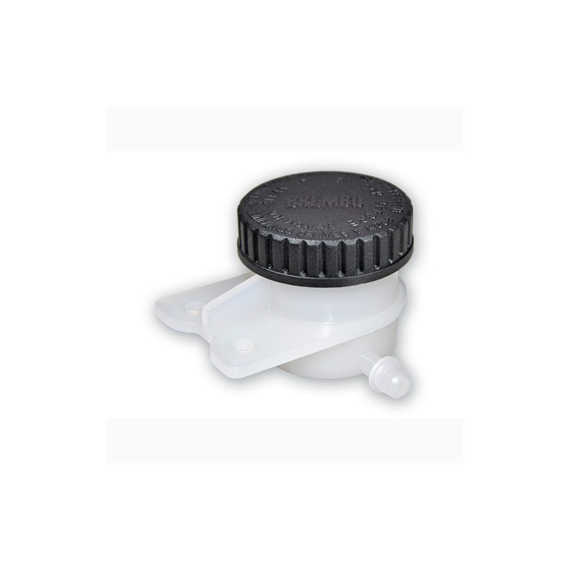 deposito de liquido de frenos brembo 30 cm montaje horizontal salida recta blanco