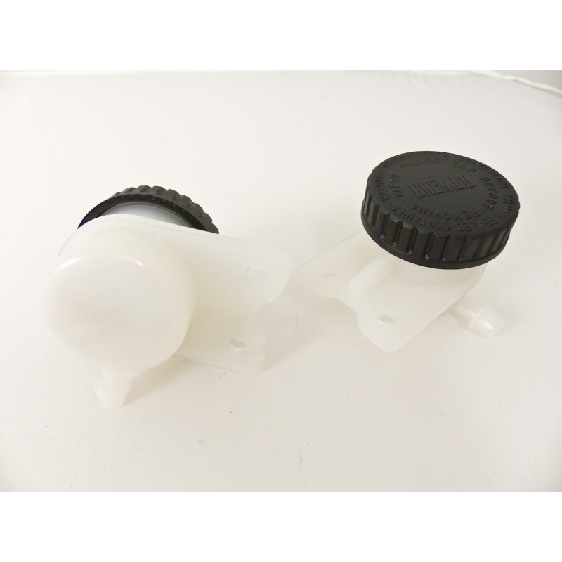 deposito de liquido de frenos brembo 30 cm montaje horizontal salida recta blanco